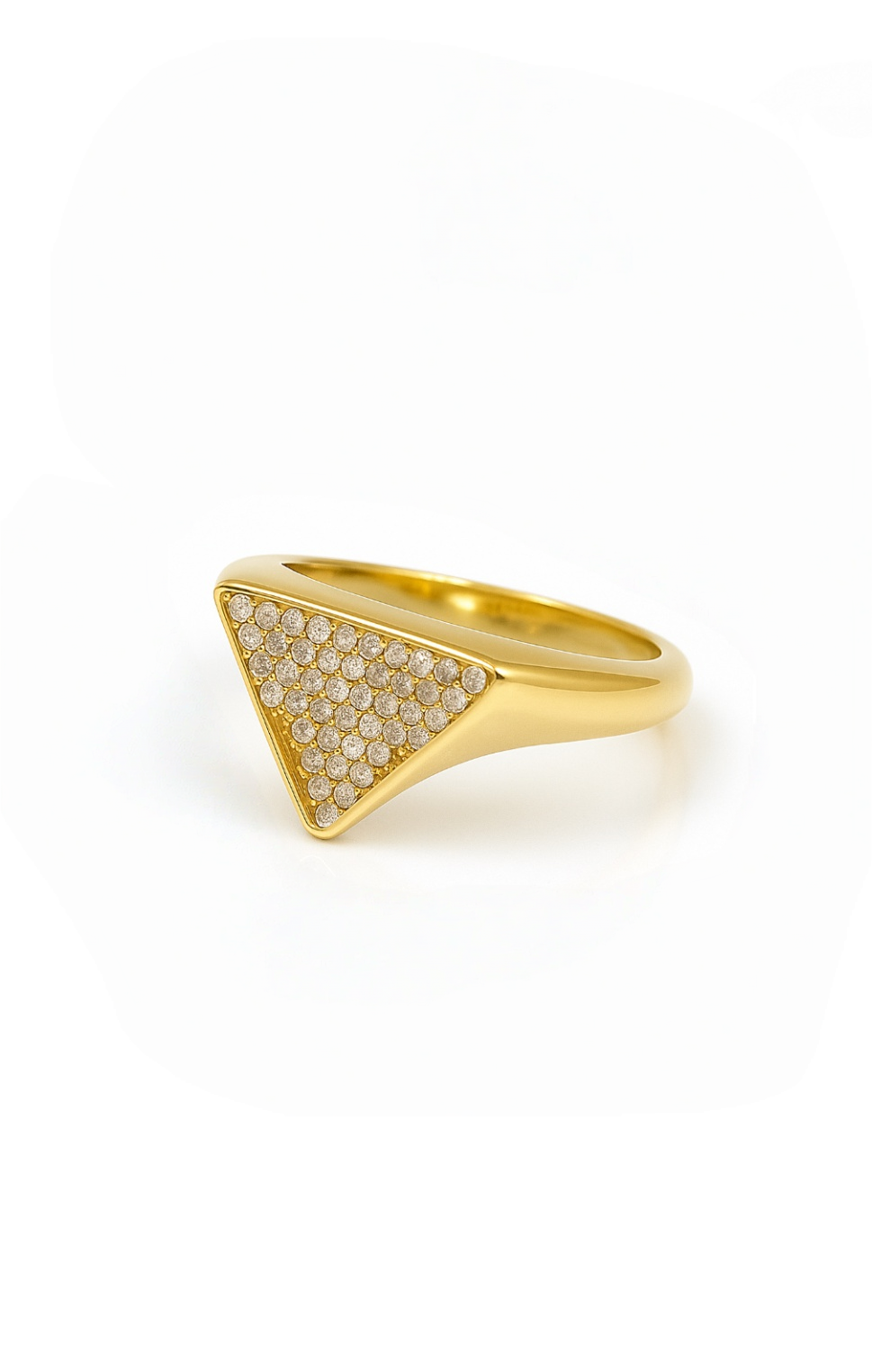 “Verta” Triangle Pavé Ring