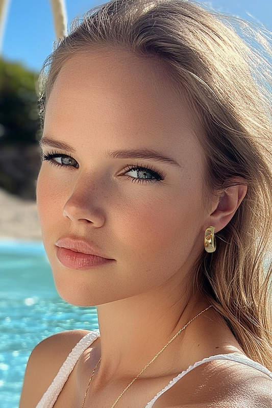 Orbelle Hoop Earrings — Golden Glow, Timeless Clarity