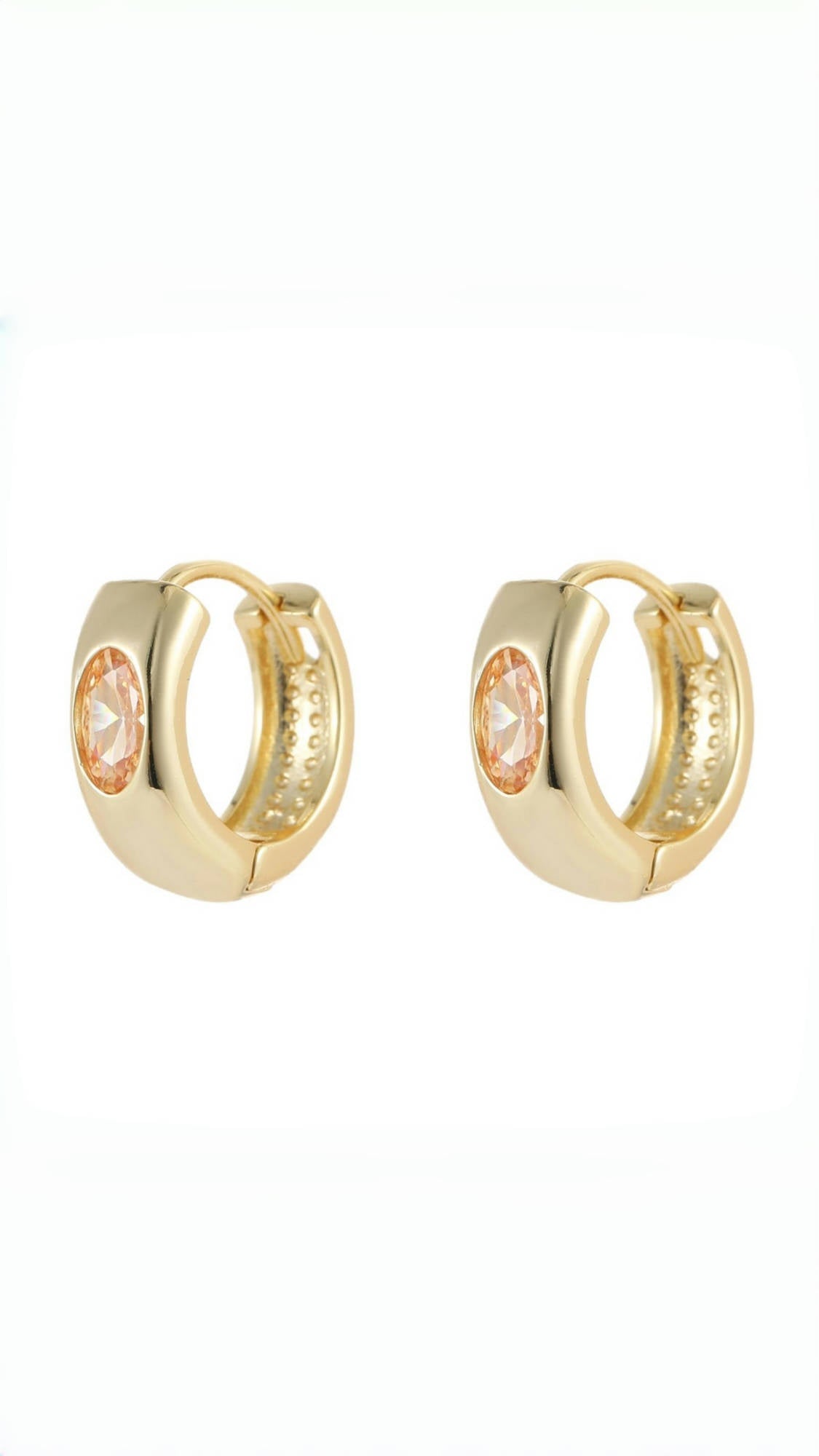 Orbelle Hoop Earrings — Golden Glow, Timeless Clarity