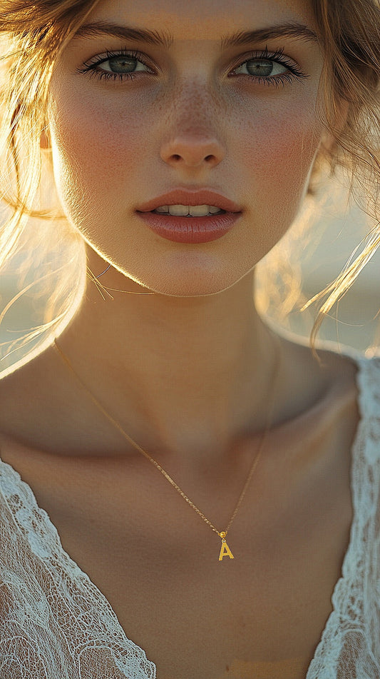 Personalize yourself: Gold letter pendant