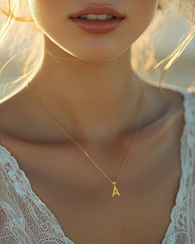 Custom Gold Initial Pendant