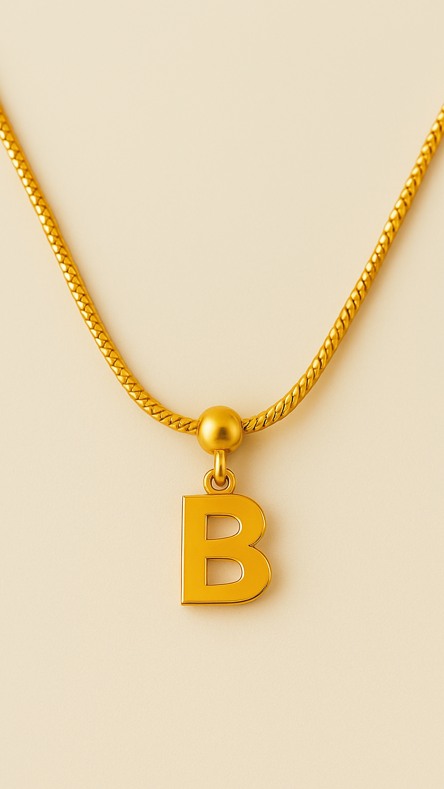Personalize yourself: Gold letter pendant