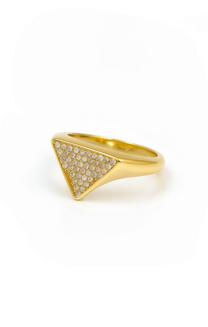 “Verta” Triangle Pavé Ring
