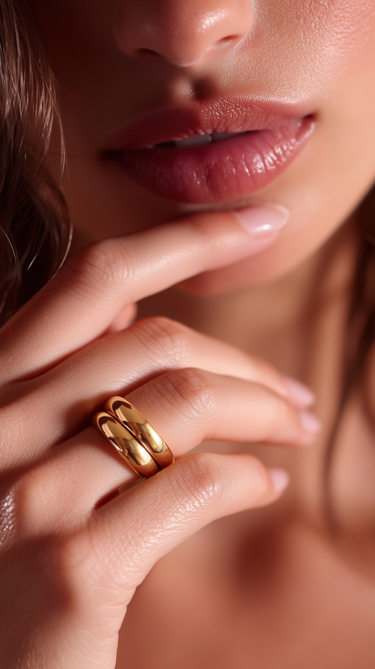 Halo Twin-Band Ring