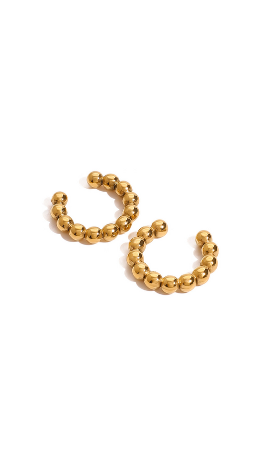 "Jin Dai" round bead ear bone clip