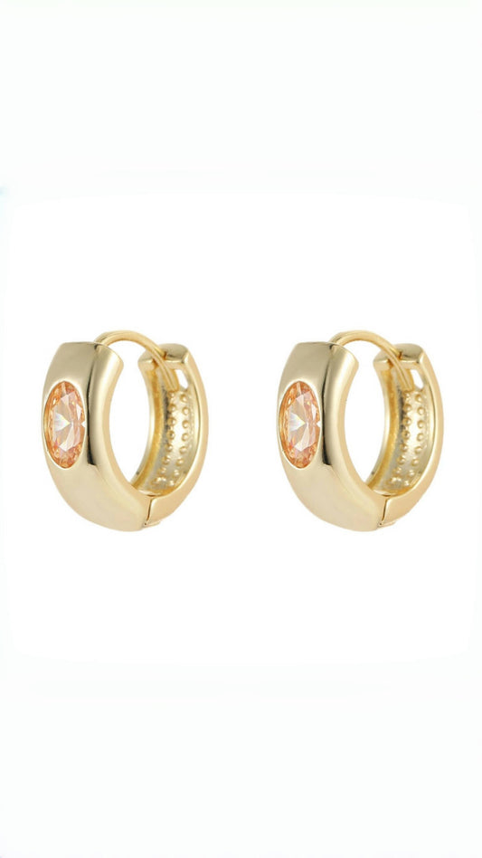 Orbelle Hoop Earrings — Golden Glow, Timeless Clarity