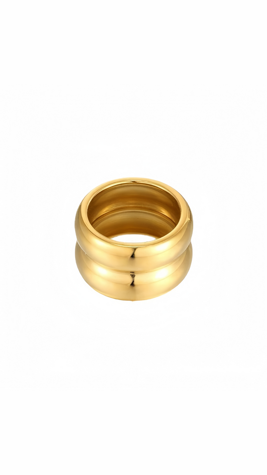 Halo Twin-Band Ring