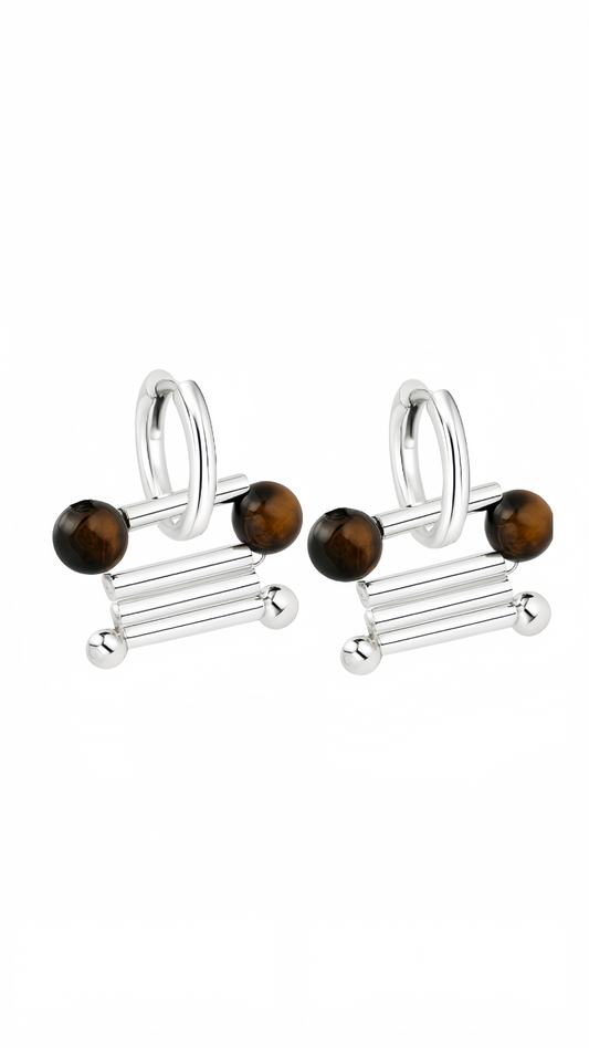 "Balance" Modern Jade Earrings