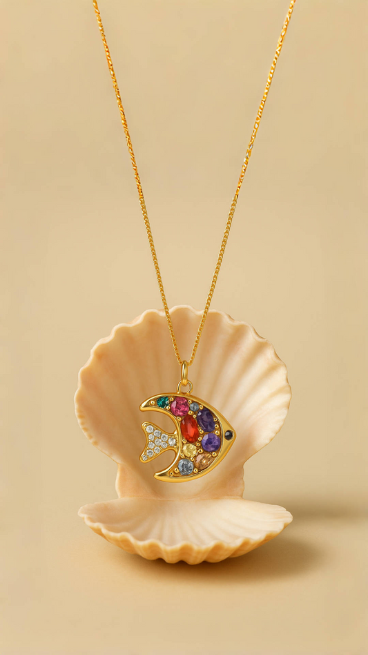 Marella Collection｜ Colorful Tropical Fish Pendant Necklace